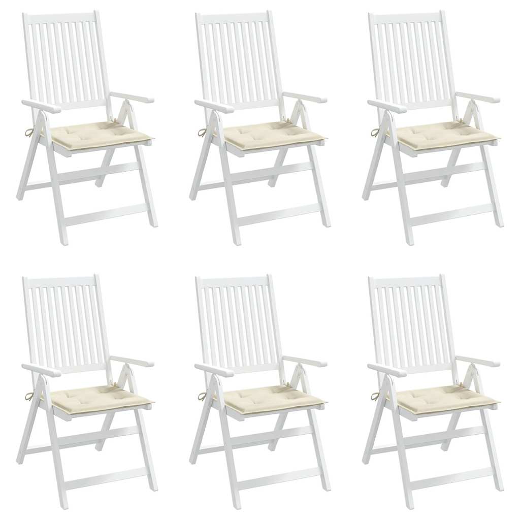 vidaXL Tuinstoelkussens 6 st 50x50x3 cm oxford stof crèmekleurig, foto 2