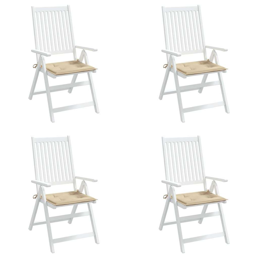 vidaXL Tuinstoelkussens 4 st 50x50x3 cm oxford stof beige, foto 2
