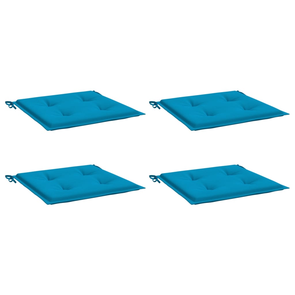 

vidaXL Tuinstoelkussens 4 st 50x50x3 cm stof blauw