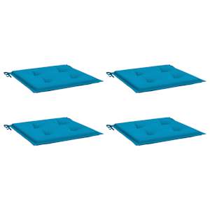 Podušky na zahradní židli 4 ks modré 50x50x3 cm látka oxford - obrázek 3