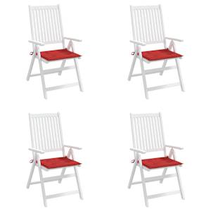 Podušky na zahradní židli 4 ks červené 50x50x3 cm látka oxford - obrázek 4
