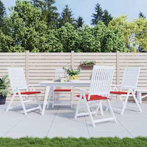 Podušky na zahradní židli 4 ks červené 50x50x3 cm látka oxford - obrázek 1