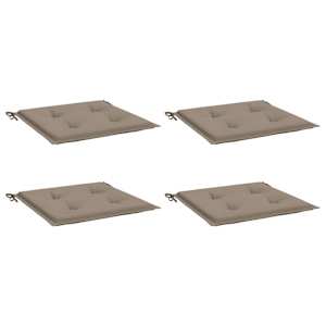 Podušky na zahradní židli 4 ks taupe 50x50x3 cm látka oxford - obrázek 3