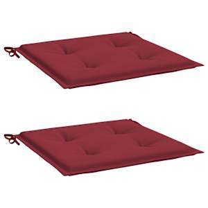 vidaXL Gartenstuhl-Kissen 2 Stk. Weinrot 50x50x3 cm Oxford-Gewebe