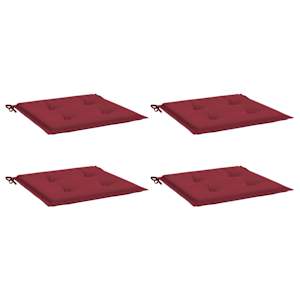 Podušky na zahradní židli 4 ks vínové 50x50x4 cm látka oxford - obrázek 3