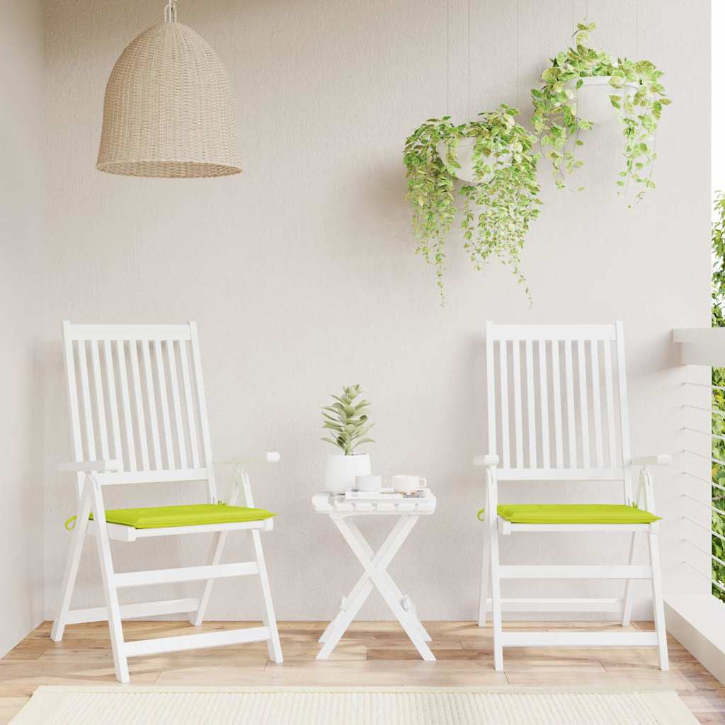 vidaXL hynder til havestol 2 stk. 50x50x4 cm oxfordstof lysegrøn