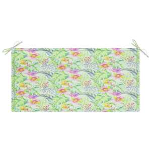 vidaXL Coussin de banc de jardin motif de feuilles 100x50x3 cm