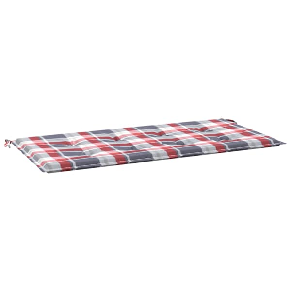 vidaXL aiapingi istmepadi, punased ruudud, 100 x 50 x 3 cm, kangas