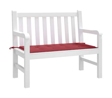 vidaXL ガーデンベンチクッション ワインレッド 120x50x4 cm オックスフォードファブリック