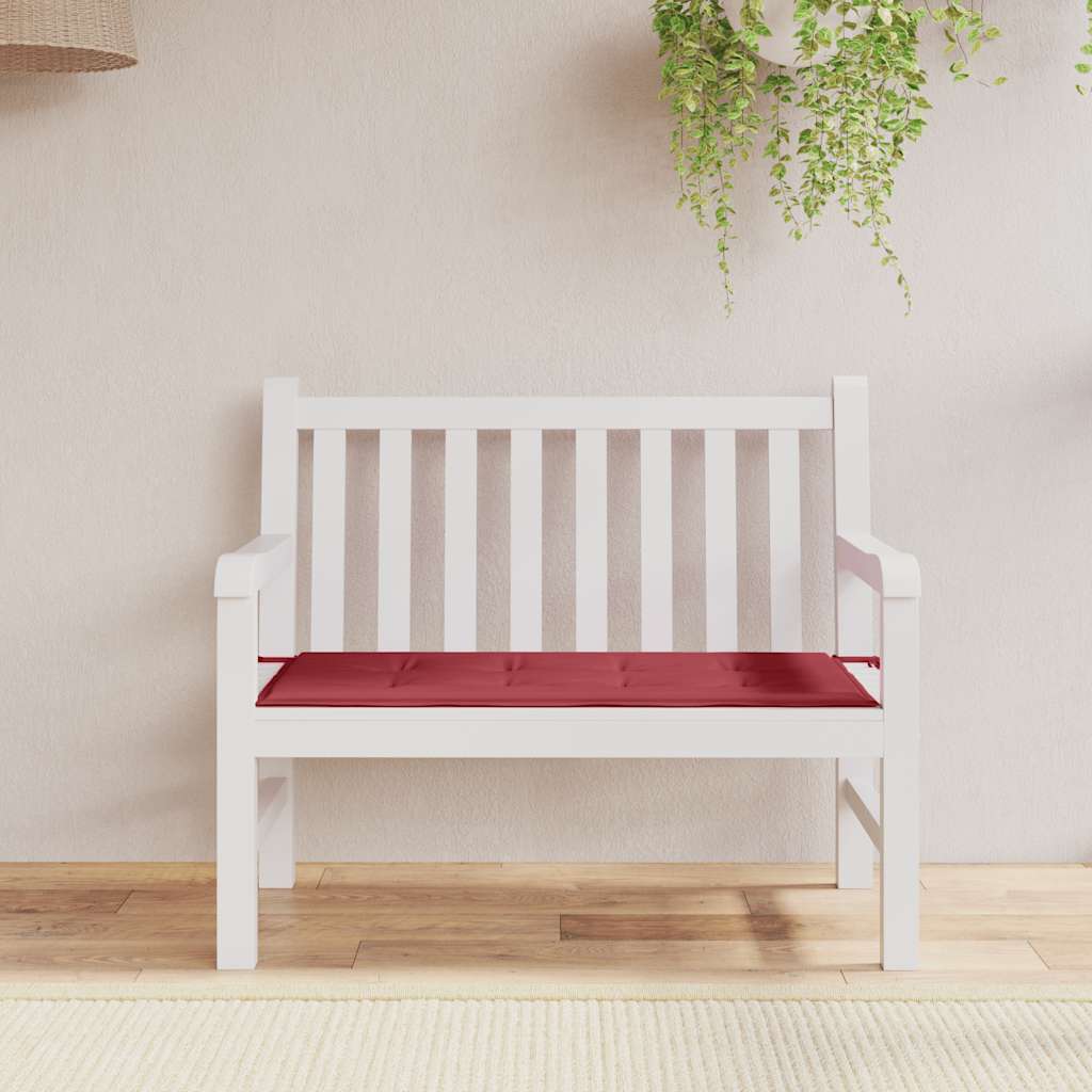 vidaXL Pernă de bancă de grădină, roșu, 120x50x4 cm, textil oxford