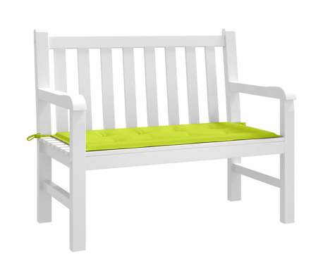 vidaXL وسادة مقعد حديقة أخضر ساطع 120 &times; 50 &times; 4 سم قماش