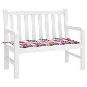 vidaXL Gartenbank-Auflage Rot Karomuster 120x50x3 cm Oxford-Gewebe