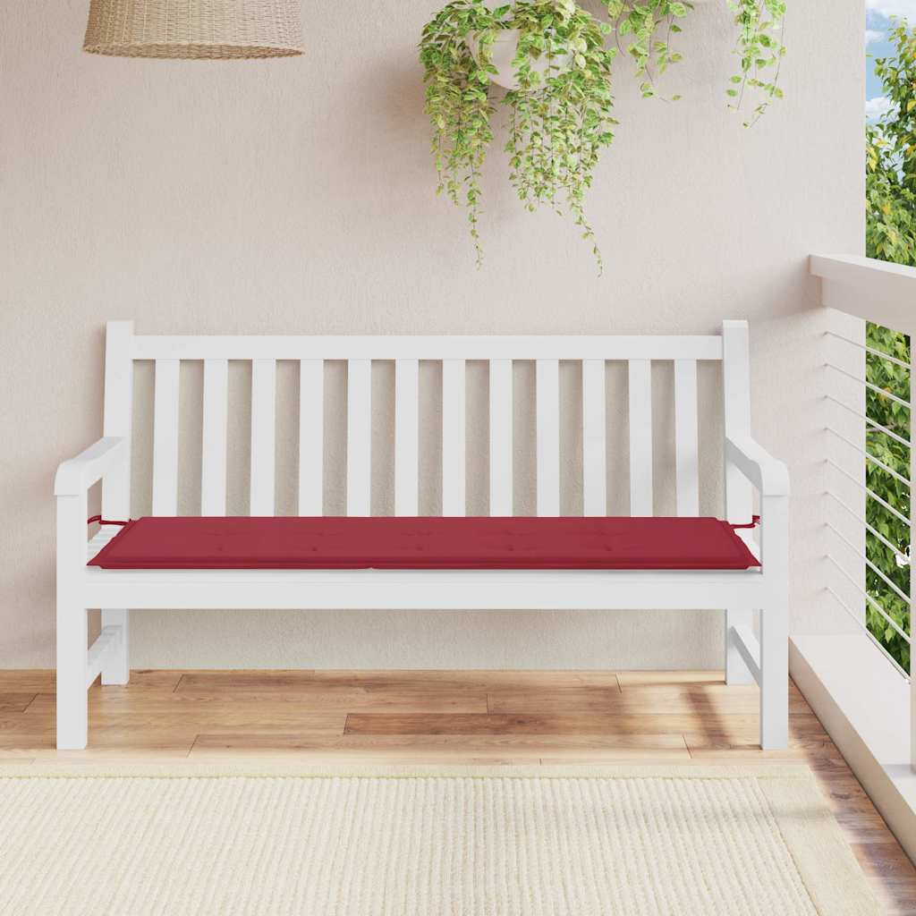 Hynde Til Havebænk Oxfordstof - Vinrød / 150 x 50 x 3 cm