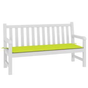 vidaXL Coussin de banc de jardin vert brillant 150x50x3cm tissu oxford