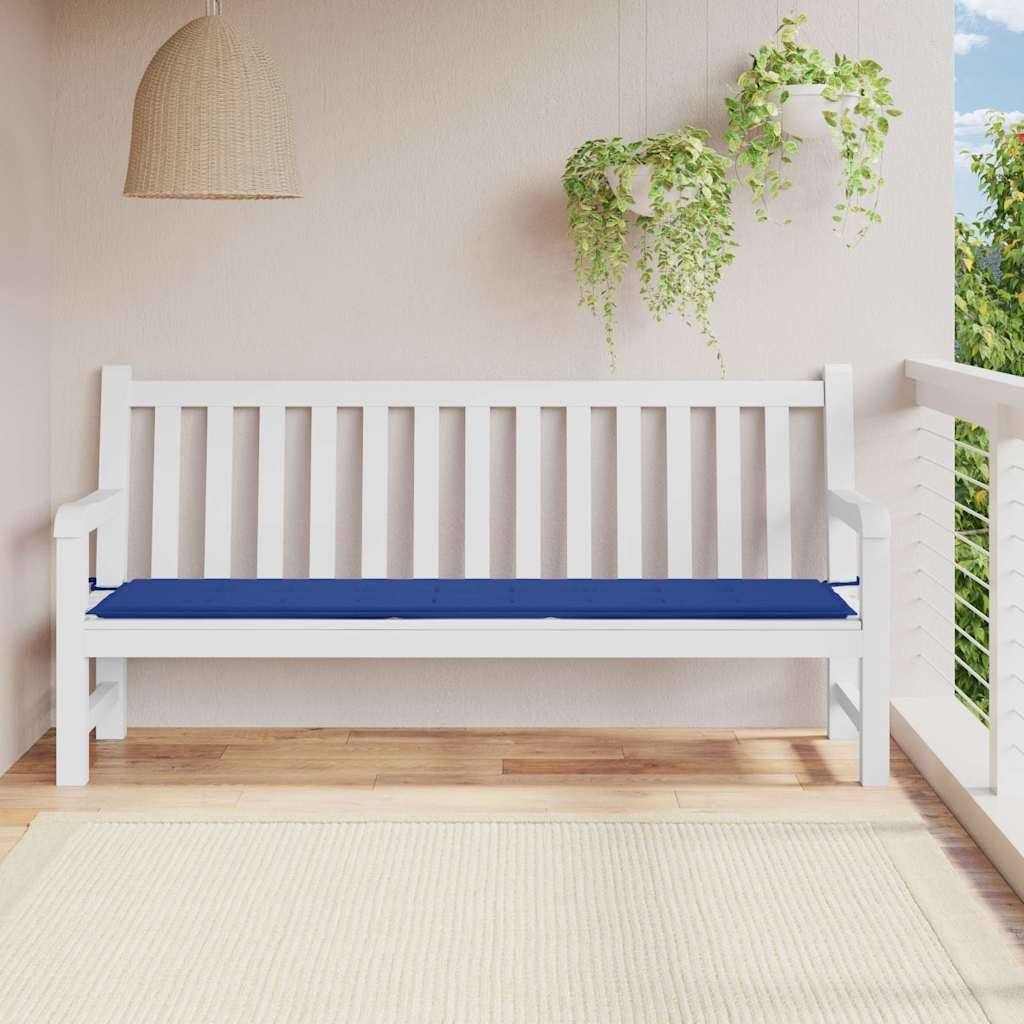 vidaXL Pernă de bancă de grădină, albastru, 200x50x4 cm, textil oxford
