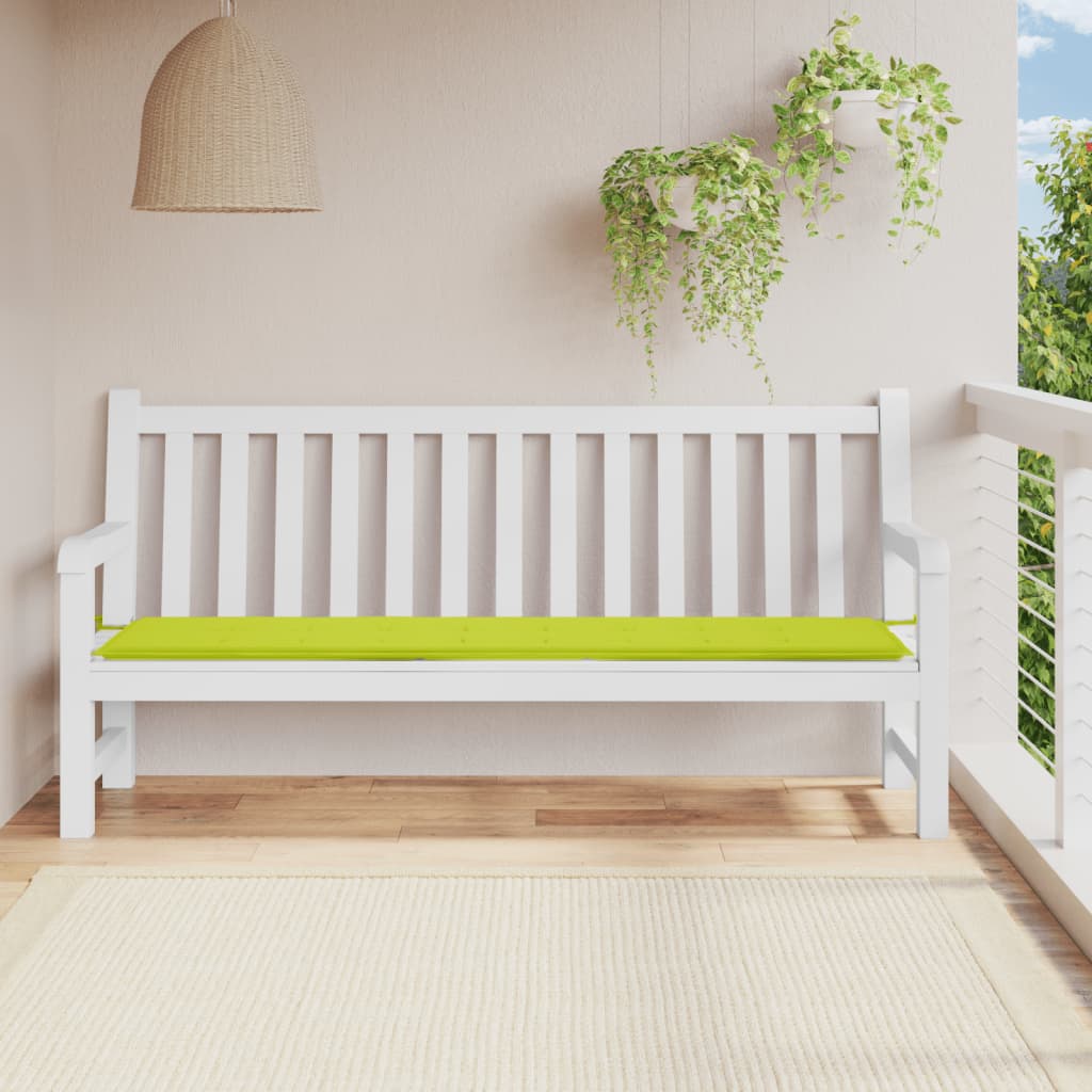 vidaXL Pernă de bancă de grădină, verde, 200x50x3 cm, textil oxford