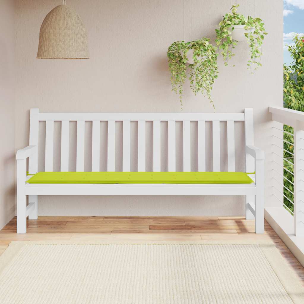 vidaXL Pernă de bancă de grădină, verde, 200x50x4 cm, textil oxford