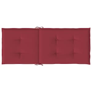 Podušky na židli vysoké opěradlo 4 ks vínové 120x50x3 cm textil - obrázek 7