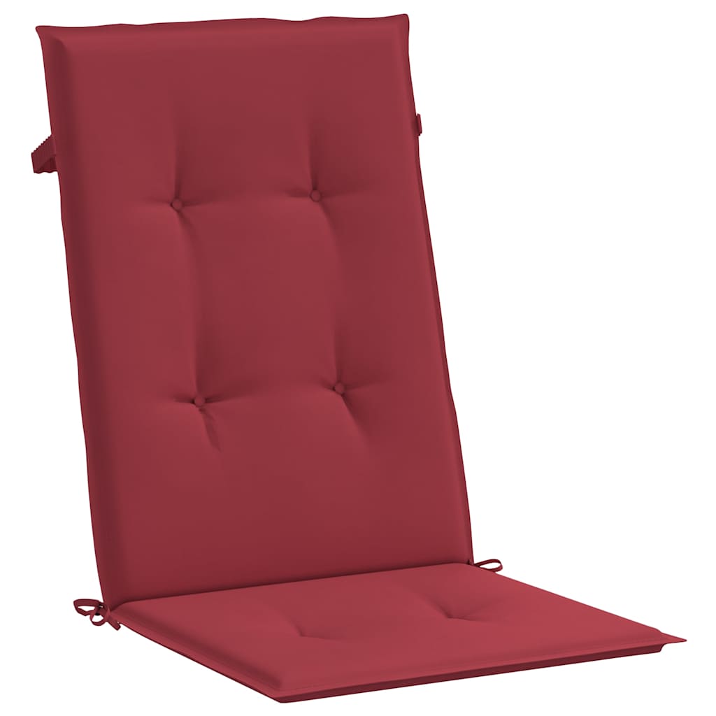 vidaXL Tuinstoelkussens 6 st hoge rug 120x50x3 cm stof wijnrood, foto 4