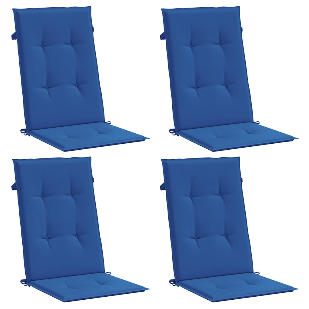 vidaXL Tuinstoelkussens 4 st hoge rug 120x50x3 cm stof koningsblauw blauw, foto 2