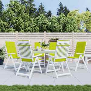 Blazine za vrtne stole 6 kosov svetlo zelene 120x50x3 cm blago