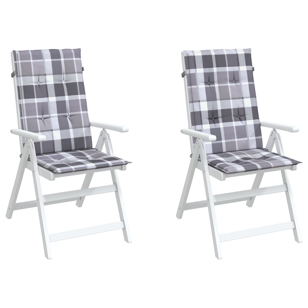 Sodo kėdės pagalvėlės, 2vnt., pilkos, 120x50x4cm, languotos | Stepinfit