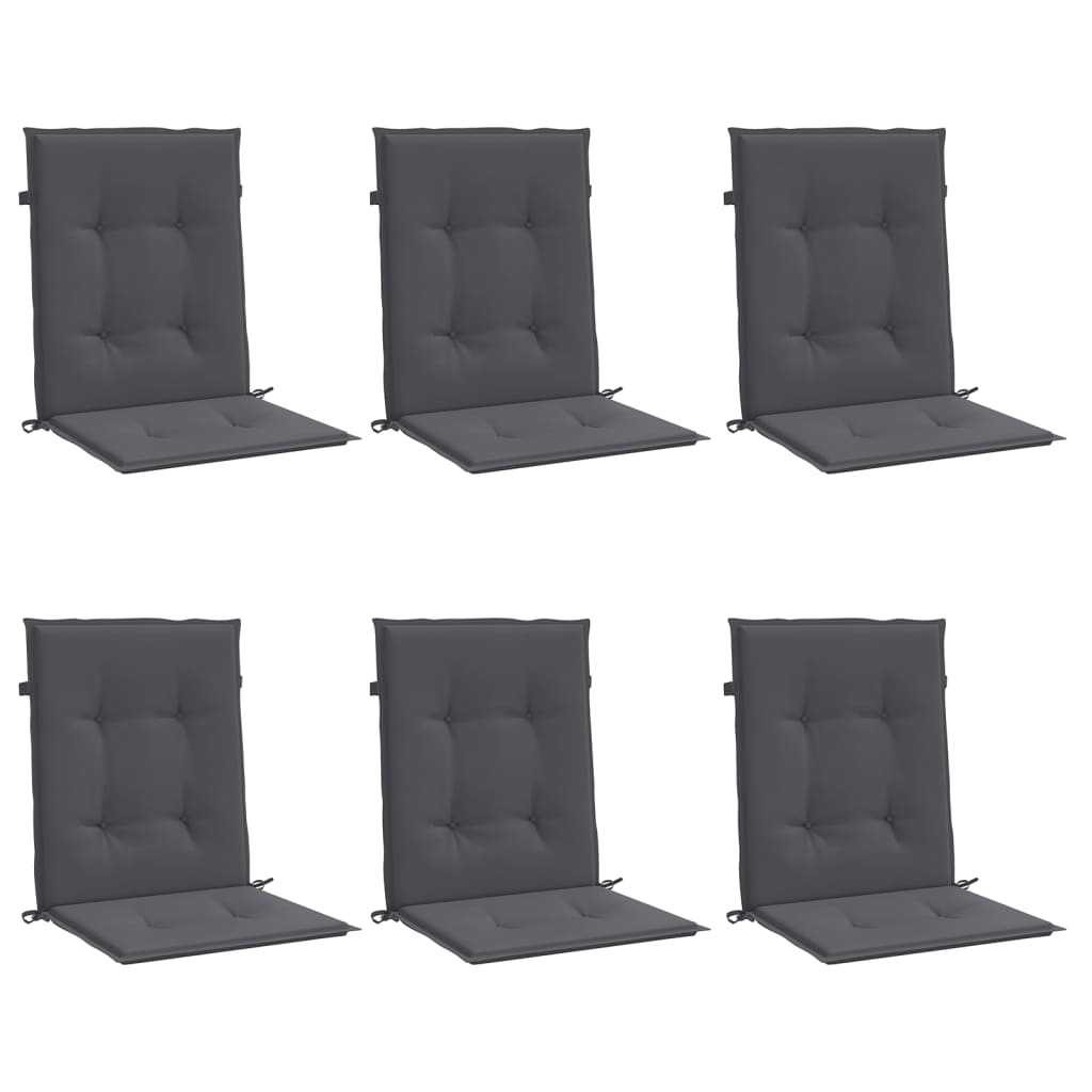 

vidaXL Tuinstoelkussens 6 st 100x50x3 cm antracietkleurig