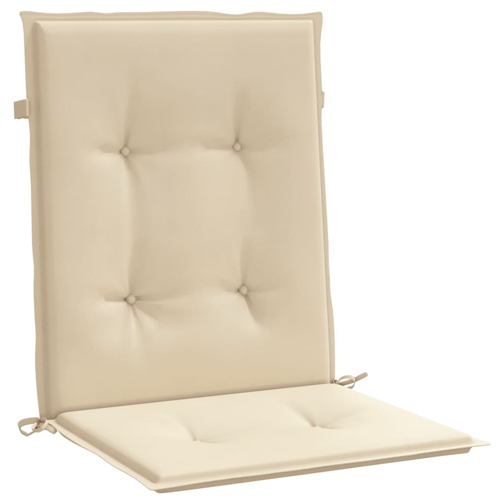 vidaXL Podušky na židli nízké opěradlo 6 ks béžové 100x50x3 cm oxford