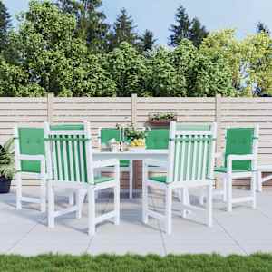 Blazine za vrtne stole 6 kosov zelene 100x50x3 cm oxford