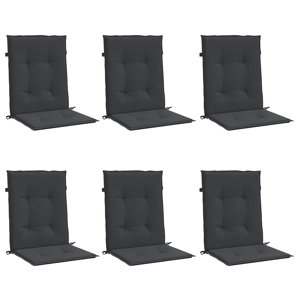 vidaXL Tuinstoelkussens 6 st 100x50x3 cm oxford stof zwart, foto 4