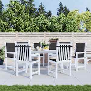 Blazine za vrtne stole 6 kosov črne 100x50x3 cm oxford tkanina