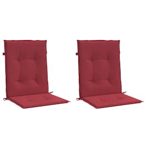 Podušky na židli nízké opěradlo 2 ks vínové 100x50x3 cm oxford - obrázek 3