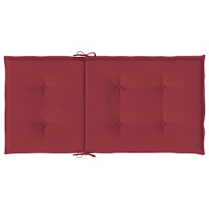 Podušky na židli nízké opěradlo 2 ks vínové 100x50x3 cm oxford - obrázek 6