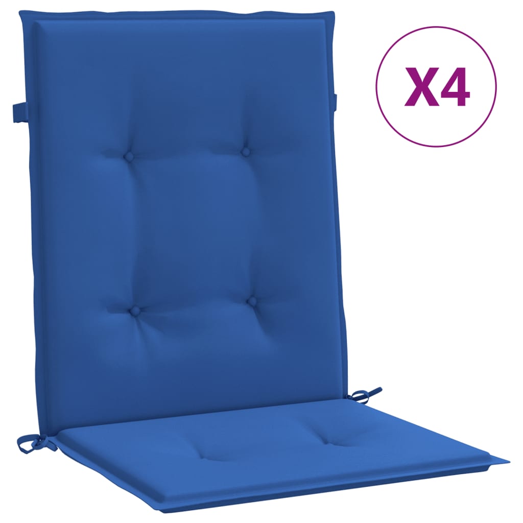 vidaXL Perne scaun de grădină, 4 buc., albastru regal, 100 x 50 x 3 cm vidaXL