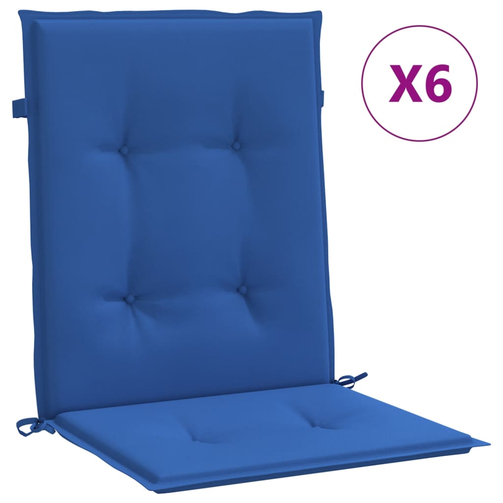 vidaXL Perne scaun de grădină, 6 buc., albastru, 100 x 50 x 4 cm