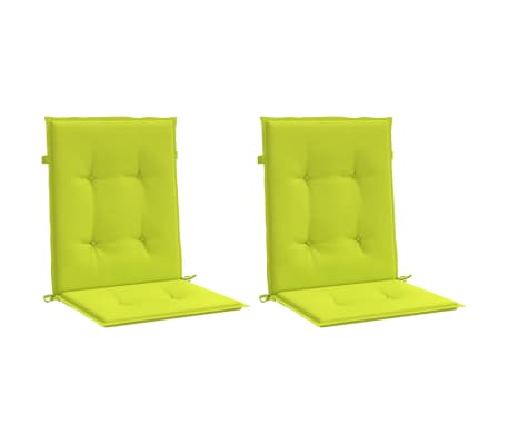 vidaXL Gartenstuhlauflagen f&uuml;r Niedriglehner 2Stk Knallgr&uuml;n 100x50x3cm