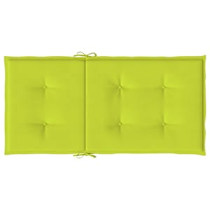 Podušky na židli nízké opěradlo 2 ks jasně zelené 100x50x3 cm - obrázek 7