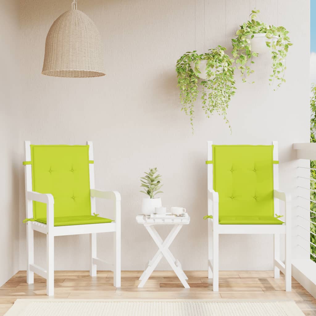 vidaXL Perne cu spătar mic, 2 buc. verde 100x50x3 cm textil oxford