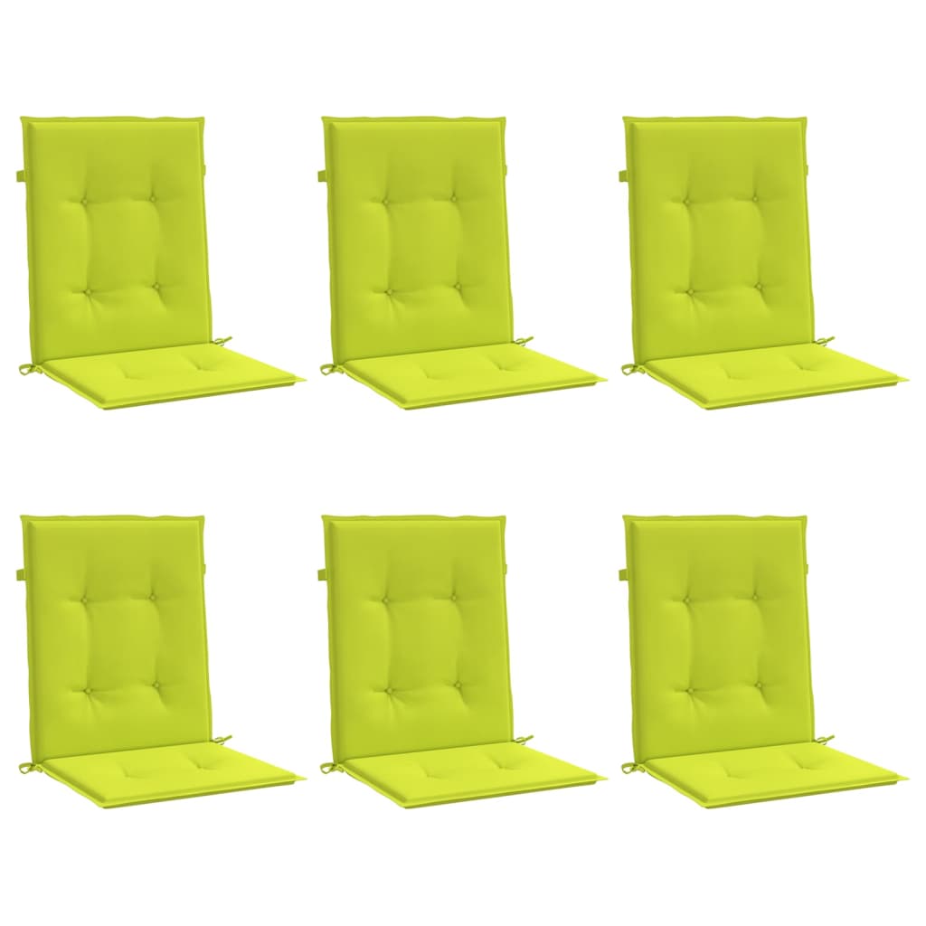 

vidaXL Tuinstoelkussens 6 st 100x50x3 cm heldergroen