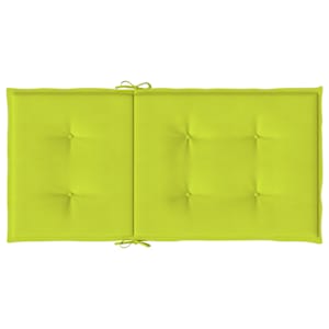 Podušky na židli nízké opěradlo 6 ks jasně zelené 100x50x3 cm - obrázek 6