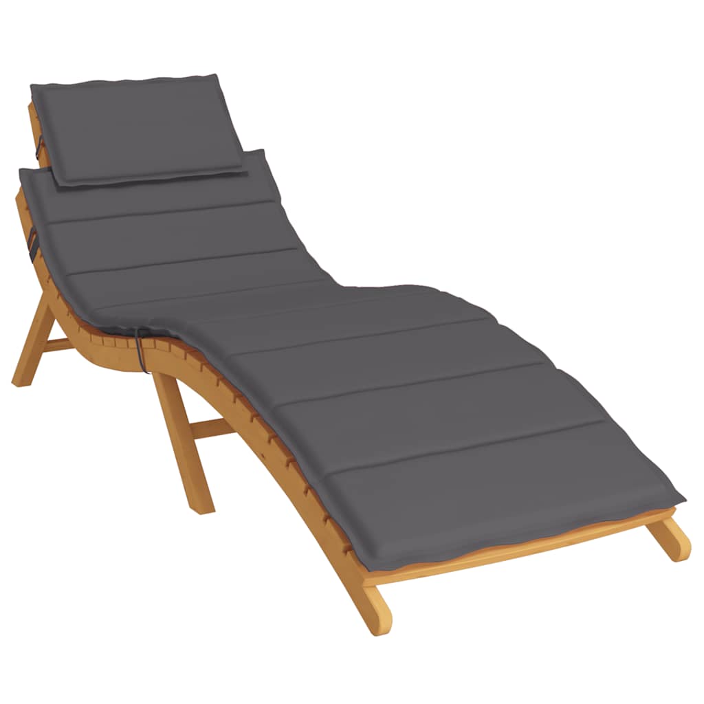 vidaXL Ligbedkussen 186x58x4 cm oxford stof antracietkleurig afbeelding