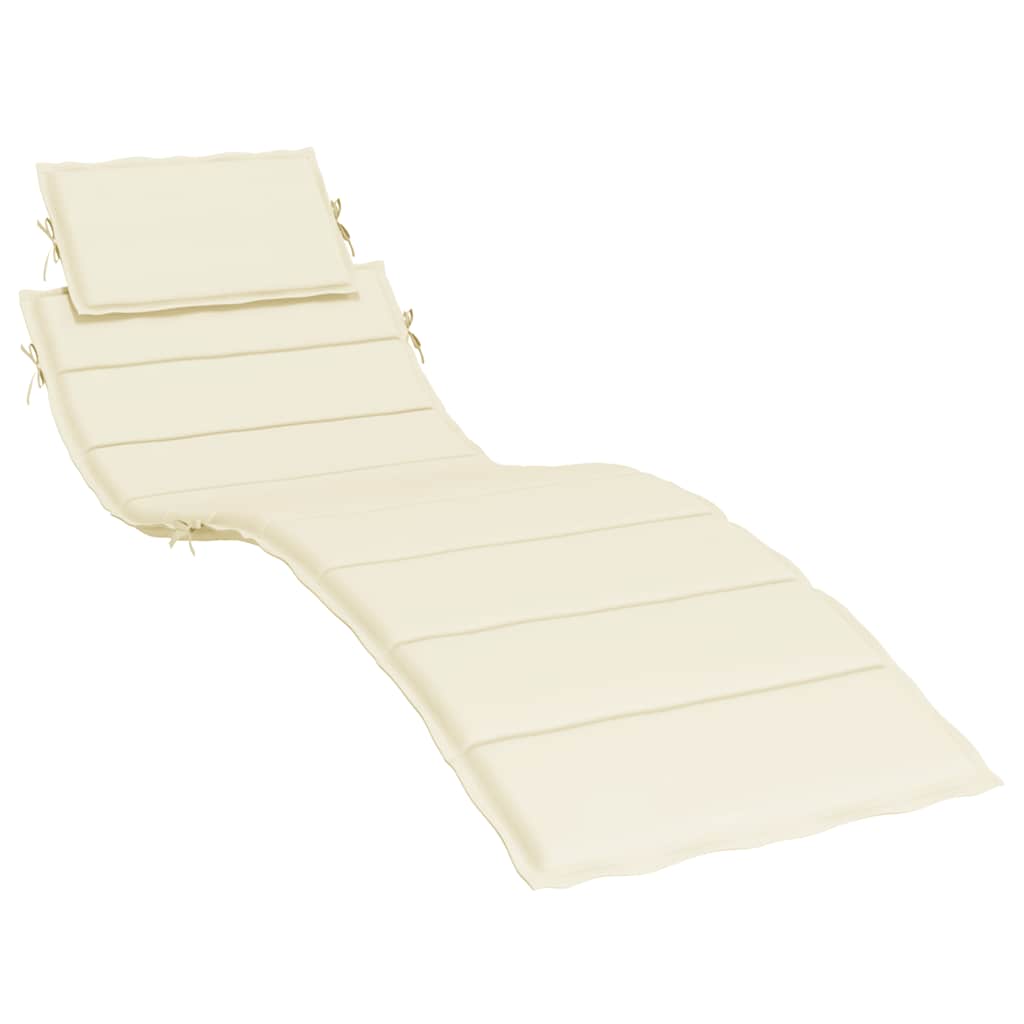 

vidaXL Sun Lounger Cushion Cream 73.2"x22.8"x1.2"