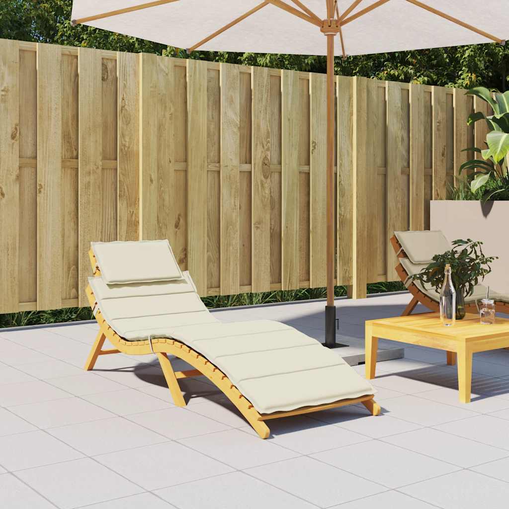 Thumbnail - vidaXL Sonnenliegen-Auflage Creme 186x58x4 cm Oxford-Gewebe