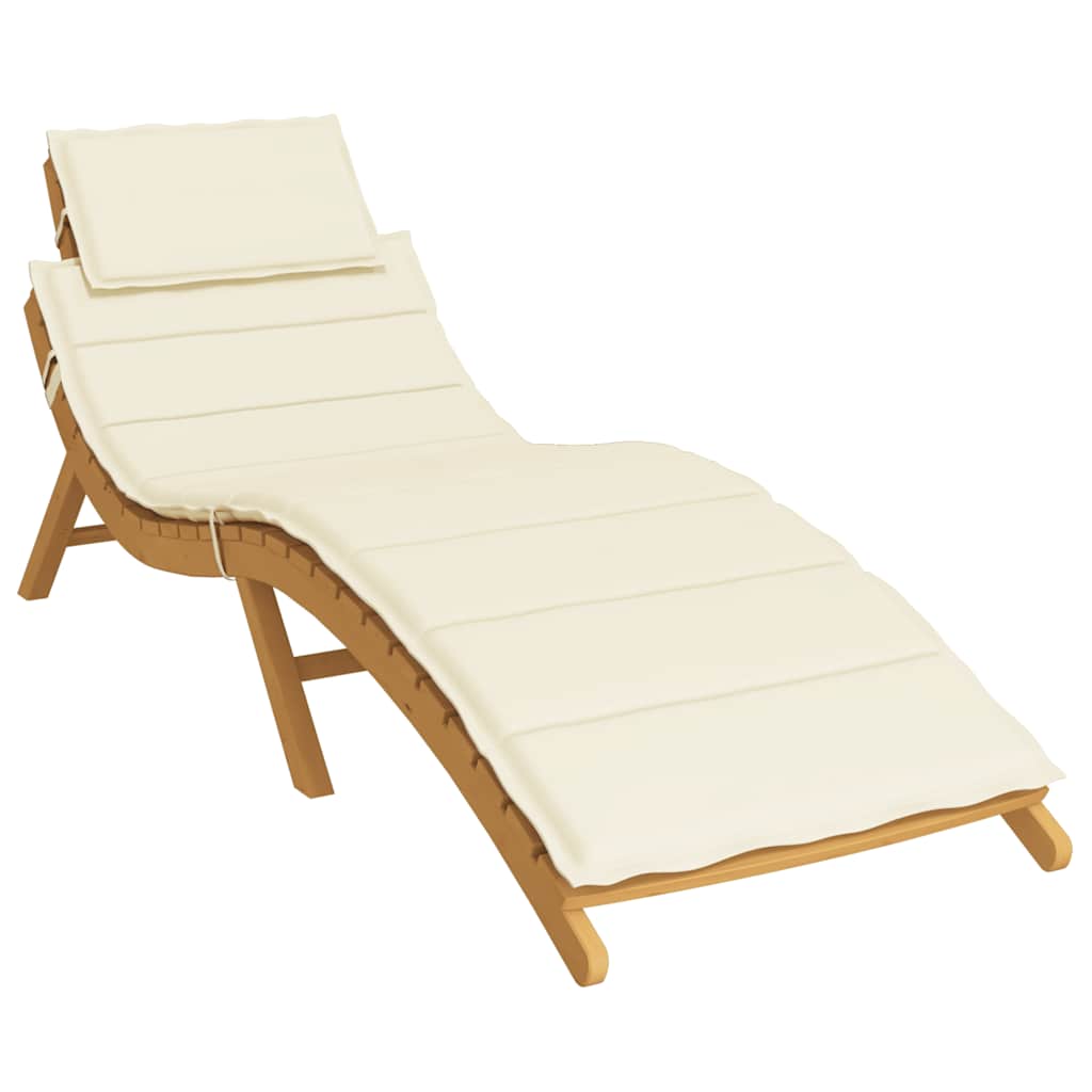 Thumbnail - vidaXL Sonnenliegen-Auflage Creme 186x58x4 cm Oxford-Gewebe