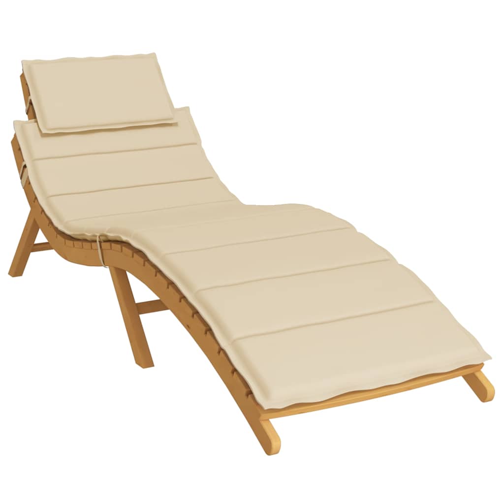 vidaXL Ligbedkussen 186x58x4 cm oxford stof beige afbeelding
