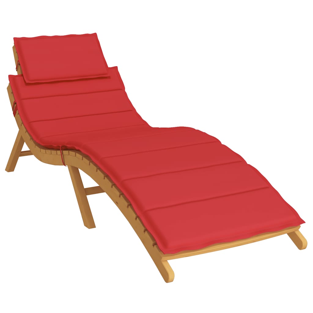 

vidaXL Ligbedkussen 186x58x3 cm rood