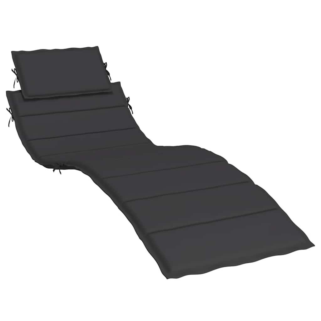 vidaXL Pernă de șezlong, negru, 186x58x3 cm vidaXL