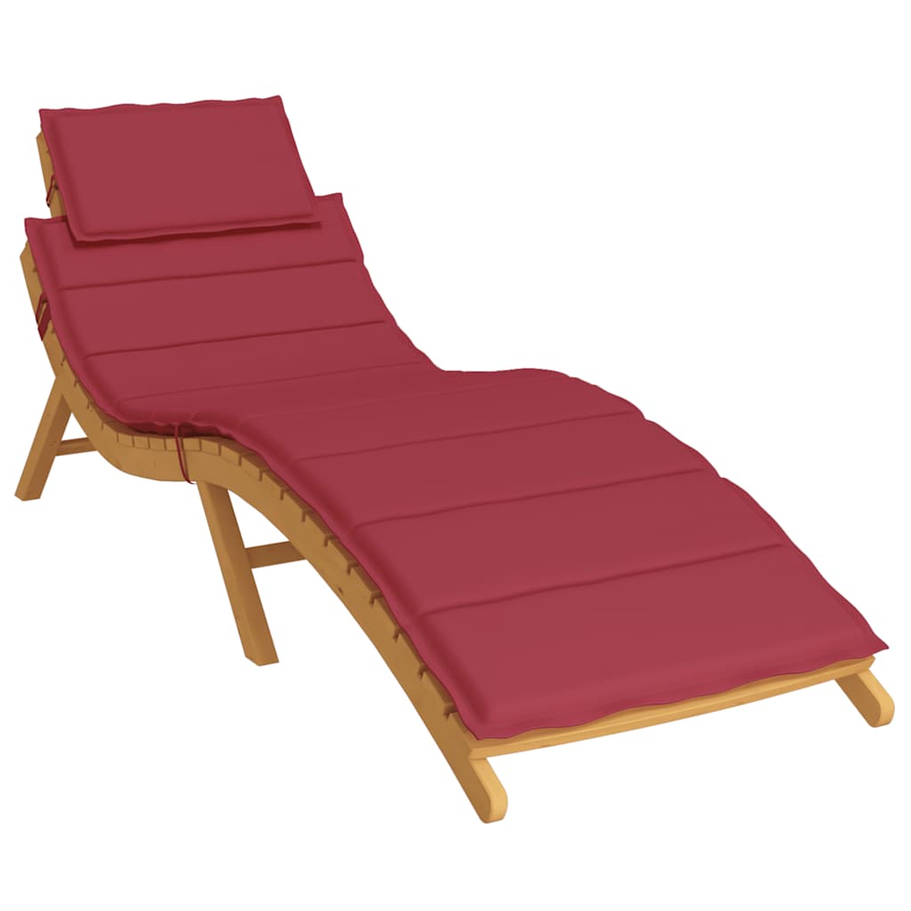 vidaXL Ligbedkussen 186x58x4 cm oxford stof wijnrood afbeelding