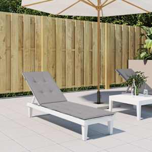 Blazina za ležalnik siva (75+105)x50x4 cm