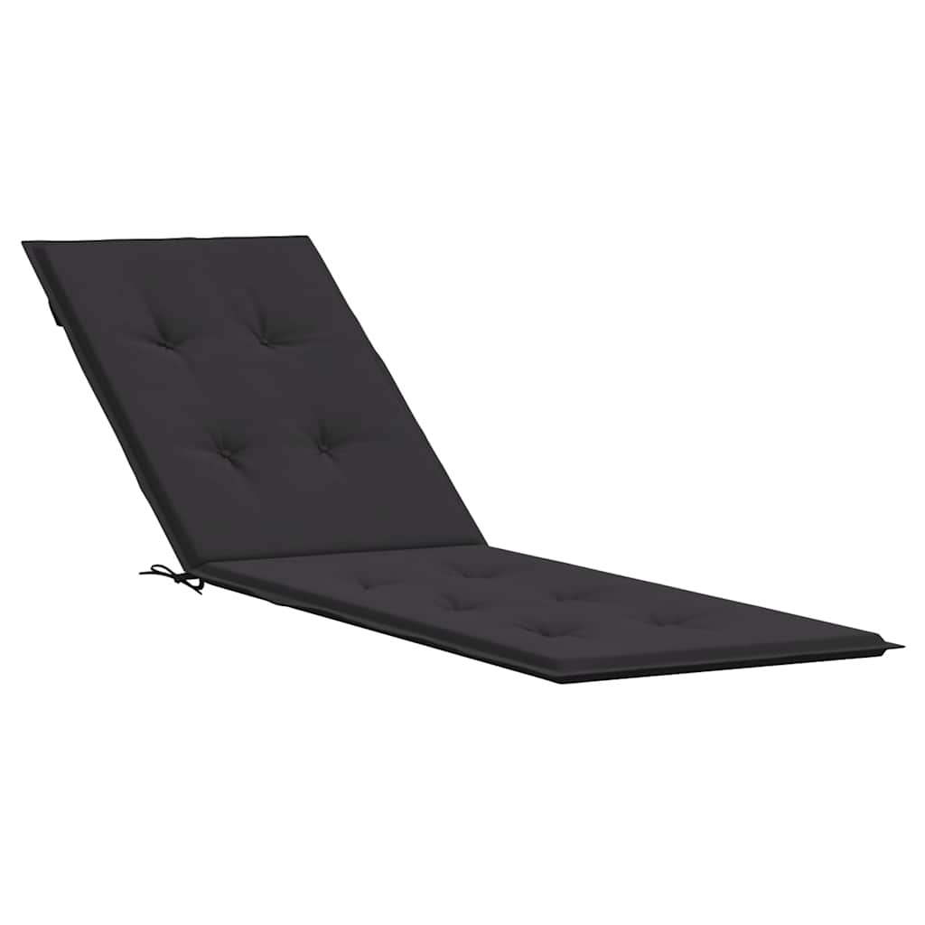 

vidaXL Deck Chair Cushion Black (29.5"+41.3")x19.7"x1.2"